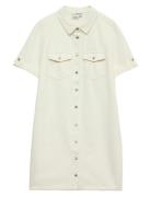 Vmjennie Ss Short Denim Dress Ga Noos White Vero Moda