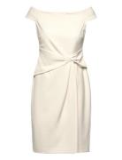 Plshd Crepe-Cocktail Dress Cream Lauren Ralph Lauren