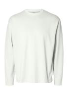 Slhlooseoscar Ls O-Neck Tee Noos White Selected