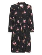 Slfdamina 7/8 Aop Dress Black Selected