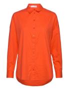 Slflina-Sanni Ls Shirt Noos Orange Selected