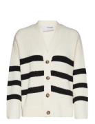 Slfbloomie Ls Knit V-Neck Cardigan Noos Patterned Selected