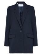 Slfrita Ls Blazer Dark Sap Mel Navy Selected