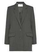 Slfrita Ls Relaxed Blazer Dgm Noos Grey Selected