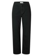 Slfmellie Mw Wide Jeans Black Selected