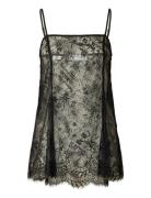 Slfdaphne Sl Strap Lace Top Black Selected