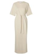 Slfessential Ss Pocket Ankle Dress Noos Cream Selected