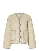 Slflinn Quilted Jacket Cream Selected