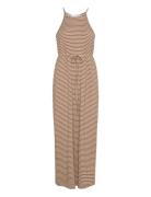 Slfanola Sl Str Ankle Dress Beige Selected