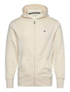 Shield Logo Zip Hoodie Cream GANT