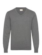 Shield Cotton V-Neck Grey GANT