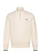 Half Zip Sweatshirt Cream Fred Perry