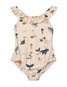 Kallie Printed Swimsuit Beige Liewood