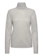 Rmwsofia Wool Ls Roll-Neck Pullover Grey RM By Rosemunde