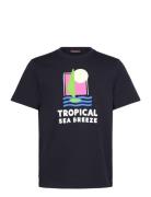 Seaton Mixed Tee Navy Morris