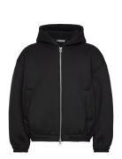 Bonded Scuba Zip Jacket Black Weekday