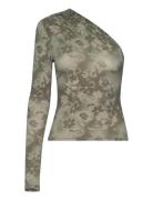 Shoulder Top Khaki Monki