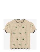 Mela Ss Blouse Cream Fliink