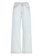 Matilda Slouchy Mid Rise Wide Jeans Blue Malina