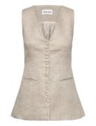 Cielo Linen Vest Cream Malina