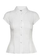 Fitted Shirt Top White Weekday
