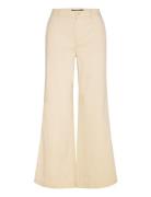 Cotton Twill Wide-Leg Pant Beige Lauren Ralph Lauren