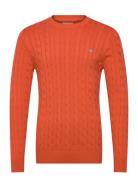 Cotton Cable C-Neck Orange GANT