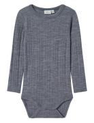 Nmmwang Wool Needle Ls Body Solid Grey Name It