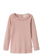 Nmfrachel Nis Ls Slim Top Lil Noos Pink Lil'Atelier
