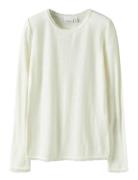 Nkfwang Wool Needle Ls Top Solid White Name It