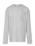 Long-Sleeved T-Shirt With Pocket Grey Mango