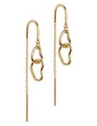 Organic Double Circle Earring Gold Enamel Copenhagen