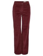Nmyolanda Nw Wide Leg Corduroy Noos Burgundy NOISY MAY
