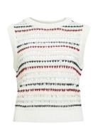 Objzelia S/L Re Knit Top 140 White Object