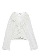 Awkienna Ls V-Neck Lace Top White Vero Moda