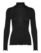 Rmwjohanne Wool Blend Ls T-Neck T-S Black RM By Rosemunde