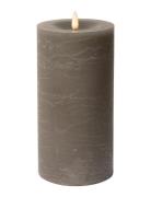 Rustic Finish Led Pillar Candle Grey C'est Bon