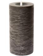 Rustic Finish Led Pillar Candle Brown C'est Bon