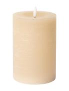 Rustic Finish Led Pillar Candle Beige C'est Bon