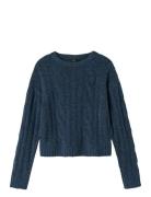 Nlfnaible Ls Short Knit Blue LMTD