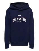 Osjceres Reg Vintage Print Hood Swt Noos Navy ONLY & SONS