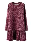 Nkfnuni Ls Dress Burgundy Name It