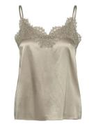 Rwjade Silk Strap Lace Top Beige Rosemunde