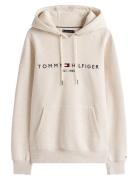 Tommy Logo Hoody Cream Tommy Hilfiger