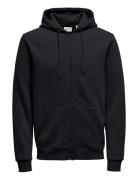 Onsceres Zip Thr. Hoodie Sweat Noos Navy ONLY & SONS