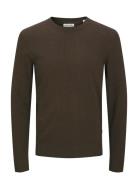 Jjeemil Knit Crew Neck Noos Brown Jack & J S