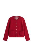 Co Jersey Stch Reversible Cardi Red Tommy Hilfiger