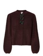 Yasbonsa Ls Knit Cardigan S. Brown YAS