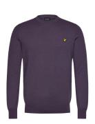 Cotton Merino Crew Neck Jumper Purple Lyle & Scott