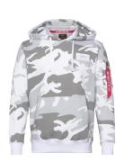 Back Print Hoodie Camo Grey Alpha Industries